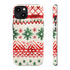 Watercolor Study of Christmas Patterns - Impact Resistant Phone Case iPhone 13 Matte
